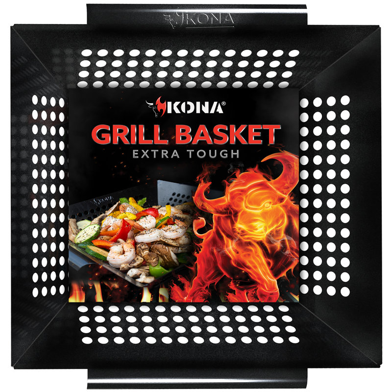 Kona Steel NonStick Dishwasher Safe Grill Basket & Reviews Wayfair
